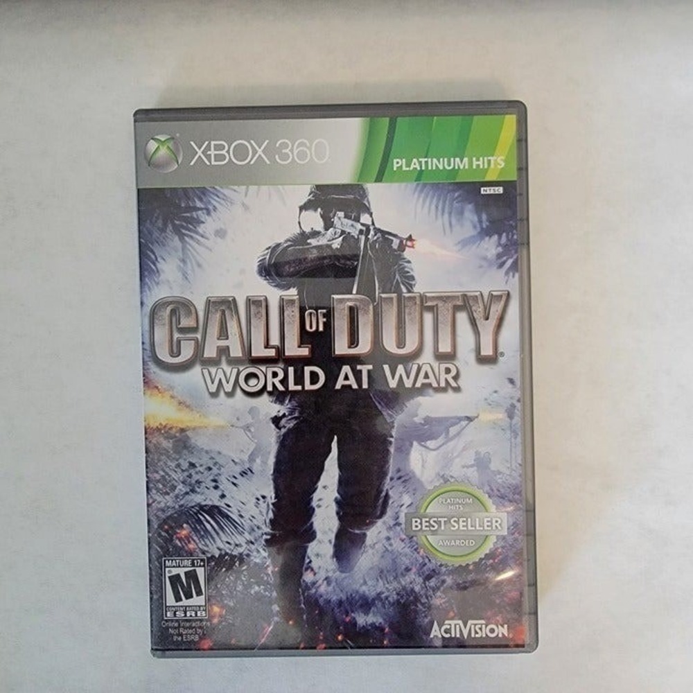 Call of Duty World at War Xbox 360 Platinum Hits Activision WWII FPS Game Tested
